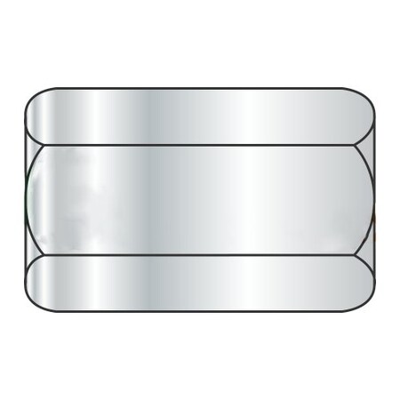 Newport Fasteners Coupling Nut, 1/4"-20, Steel, Zinc Plated, 1-3/4 in Lg, 7/16 in Hex Wd, 600 PK 306129